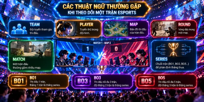 Cá Cược Esports Là Gì? Các Bộ Môn Thể Thao Điện Tử Phổ Biến 3 Phân biệt thể thức BO1, BO3 và BO5 trong Esports