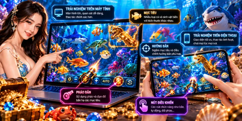 Game Bắn Cá Là Gì? Cách Hoạt Động Và Các Loại Mục Tiêu Phổ Biến 4 Những thành phần cần quan sát khi bắt đầu game bắn cá