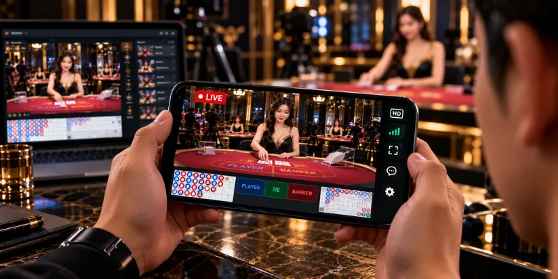 Theo dõi bàn Live Casino trên thiết bị di động