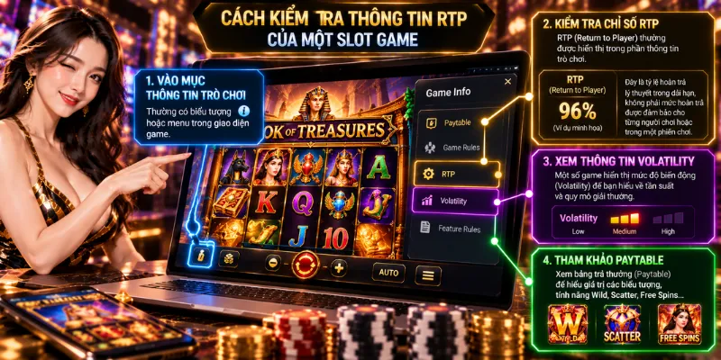 RTP Trong Slot Là Gì? Cách Hiểu Chỉ Số Return To Player 4 Kiểm tra RTP trong mục thông tin của Slot Game
