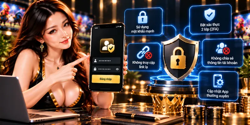 Tải App WE88 – Hướng Dẫn Cài Đặt Android, iOS 2026 4 Bảo mật tài khoản khi sử dụng App WE88 trên điện thoại