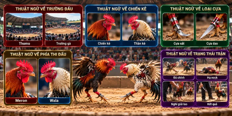 Nhận biết các nhóm thuật ngữ thường xuất hiện trong đá gà