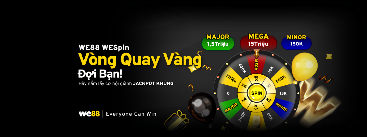 Banner we88.food - Vòng quay vàng